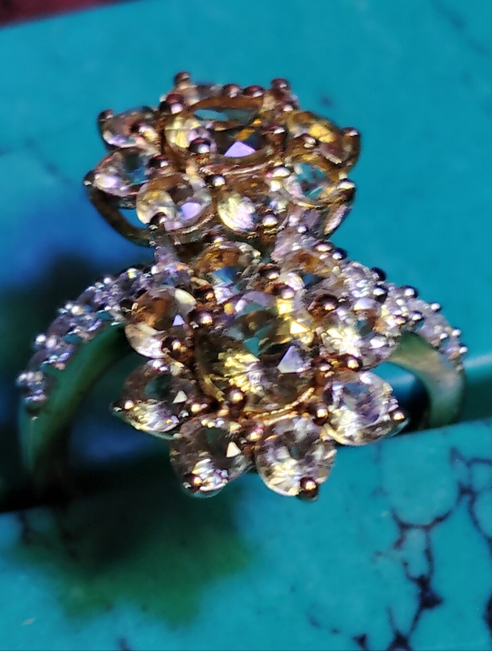 BRAZILIAN SUNFIRE BERYL, CITRINE, & ZIRCON. 18K- YELLOW -GOLD & STERLING. (SZ-6